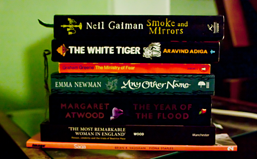 August book stack
