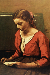 Girl Reading by Jean-Baptiste-Camille Corot.