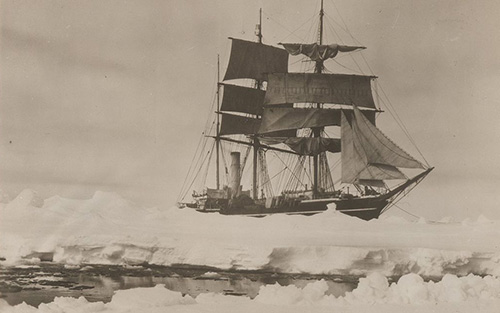 The Terra Nova in 1910, photographed by Herbert Ponting.