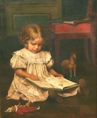 Girl Reading by Emil Brack (1860-1905)