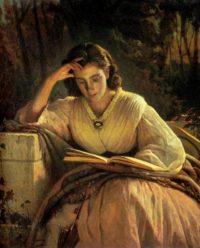 Reading woman (portrait of artist's wife) by Ivan_Kramskoy